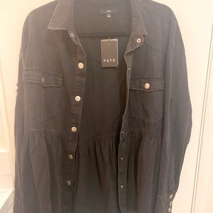 Soft jean distressed jacket!